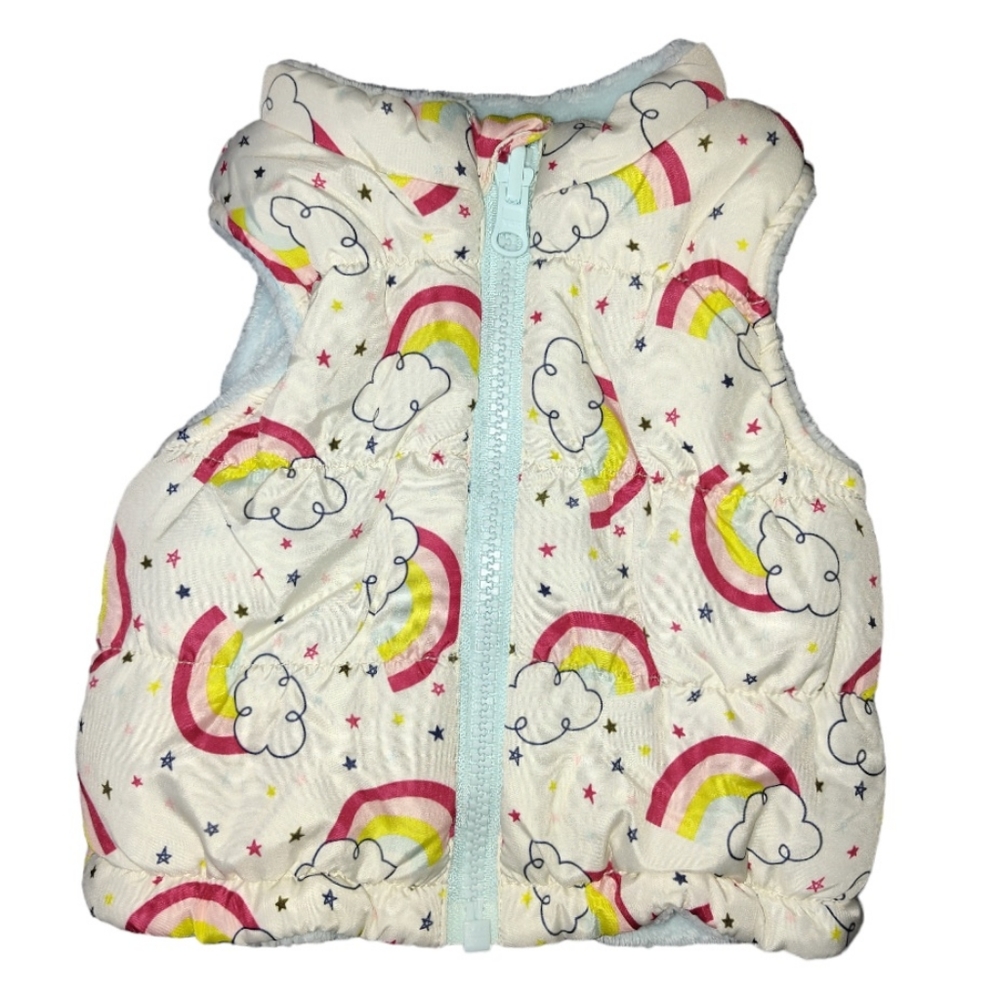 Baby girl's puffy vest jacket NB